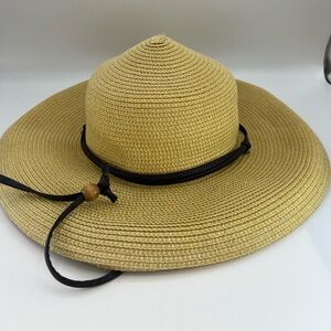 Sloggers Corded Brown Sunhat Women’s Size Medium Foldable Paper/Polyester Blend